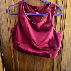 Torrid Deep Red Sports Bra